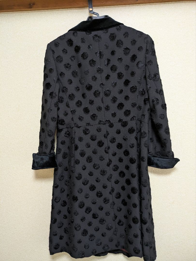 SONIA RYKIEL ドット柄ロングコート Lサイズ