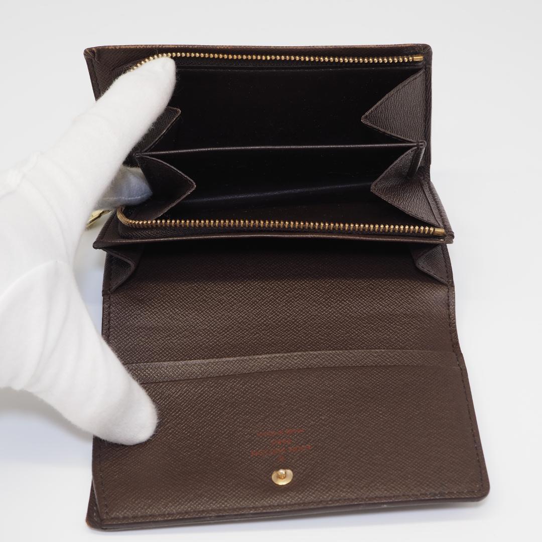 【美品】ルイヴィトン ダミエ ポルトモネビエ トレゾール L字ファスナー 財布