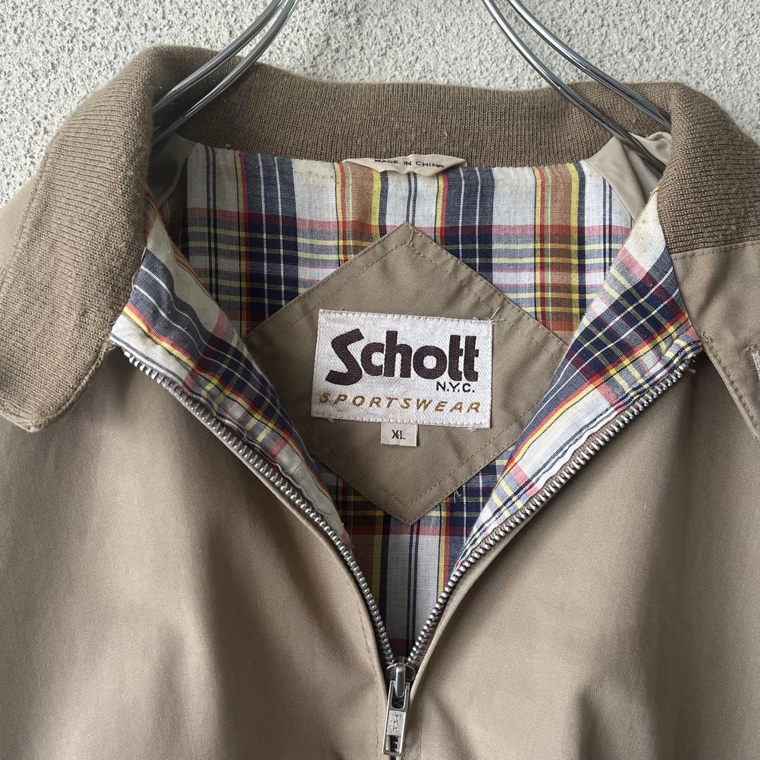 裕*基様 Schott Sports 90's ベージュ ブルゾン XL