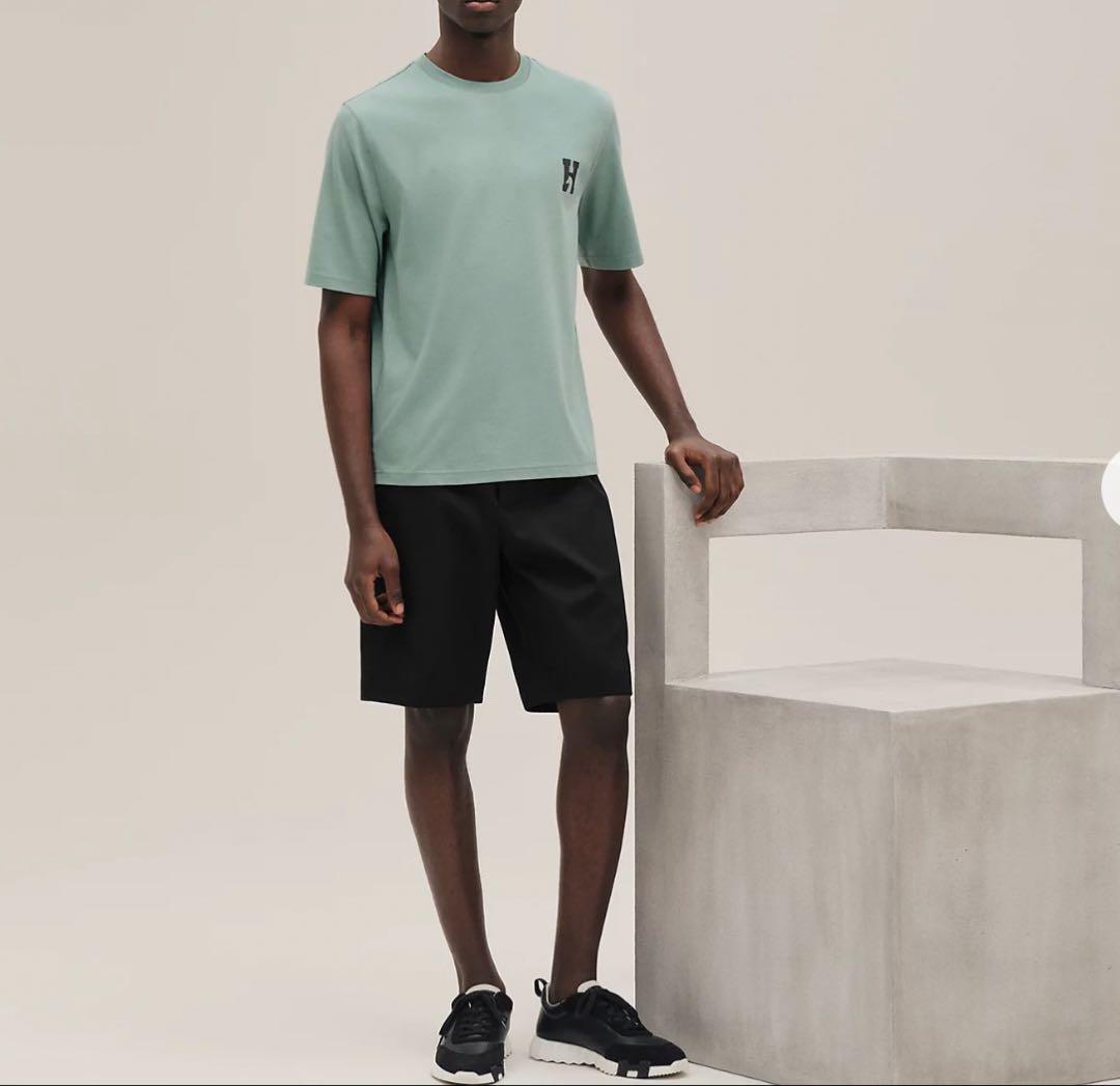 エルメス　Tシャツ　シュヴァル　レザーディテール　新品未使用