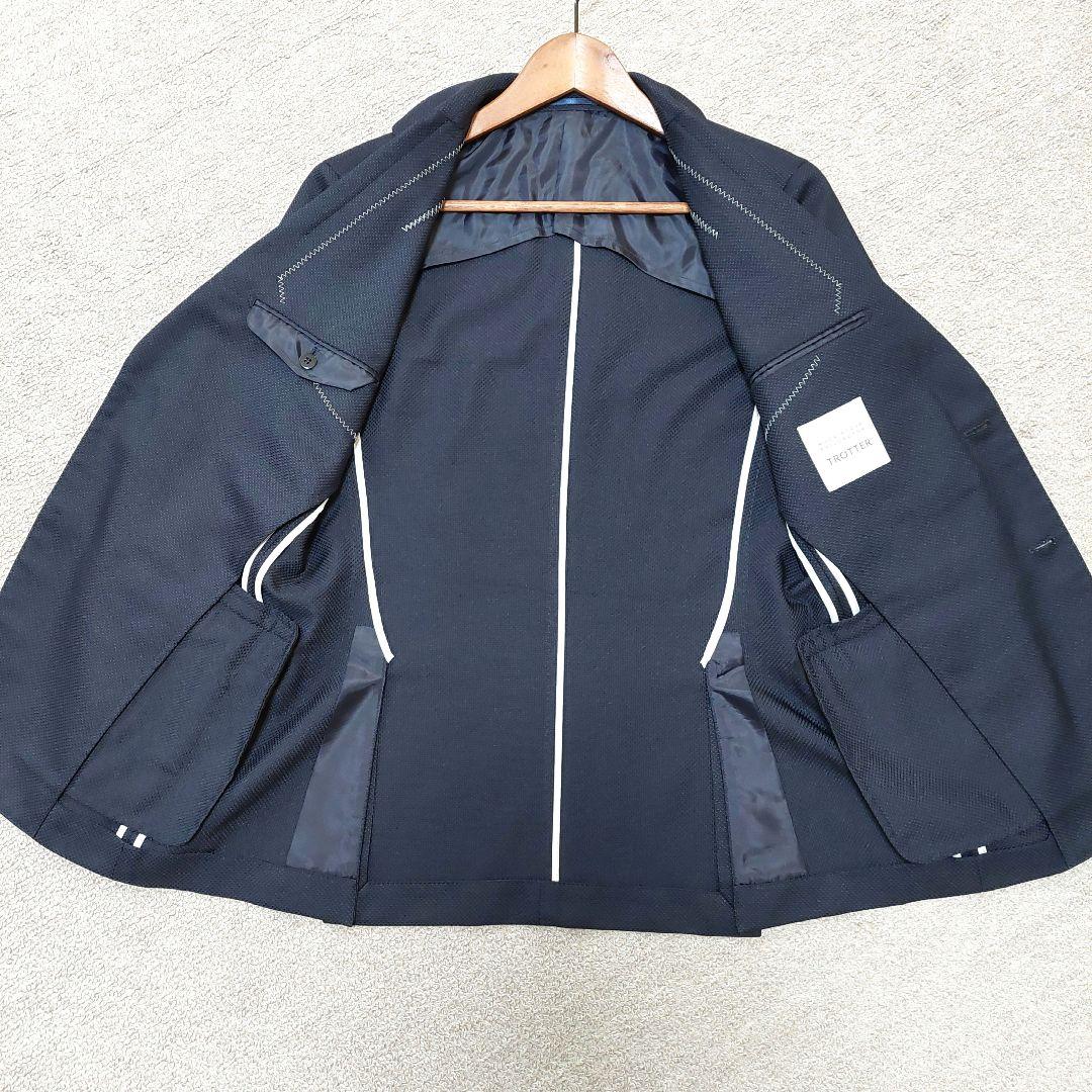 マッキントッシュフィロソフィー トロッタージャケット38R ネイビー 伸縮速乾