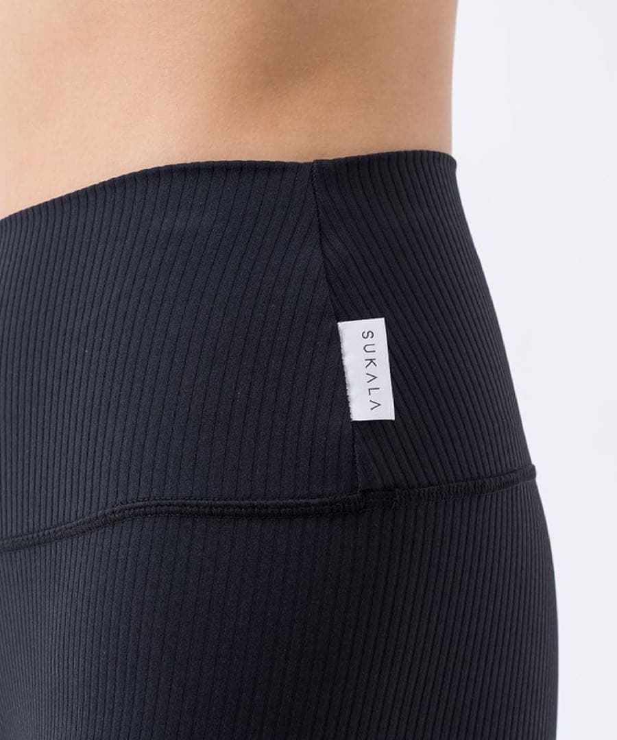 新品　SUKALA ベーシックリブレギンス M ブラック ホットヨガ　レギンス