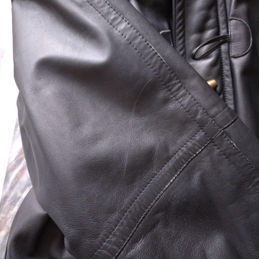 ★ヴィンテージレア　BURBERRY　レザーコート、中綿付