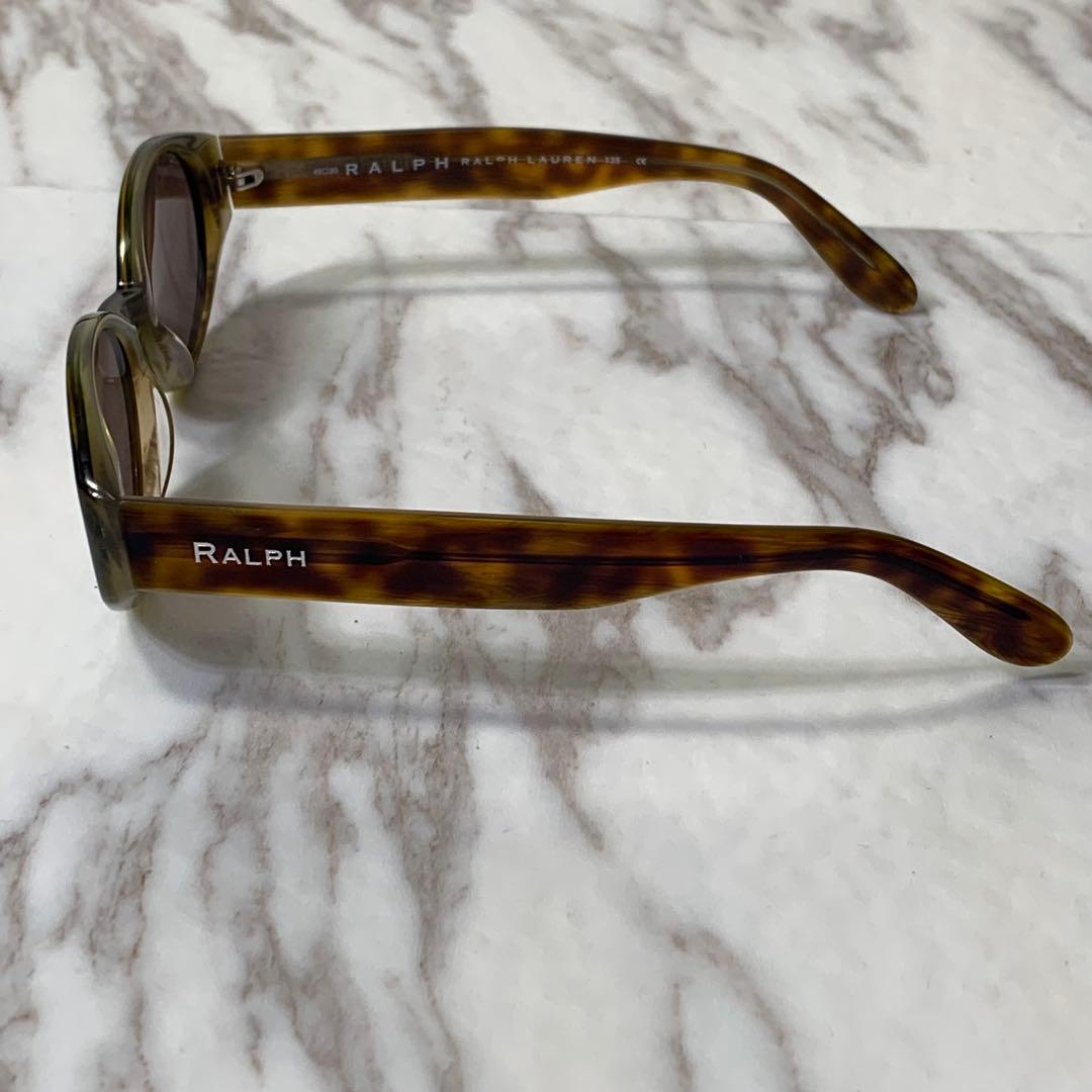 ラルフローレン サングラス オーバル クリアベッコウ ロゴ入り vintage