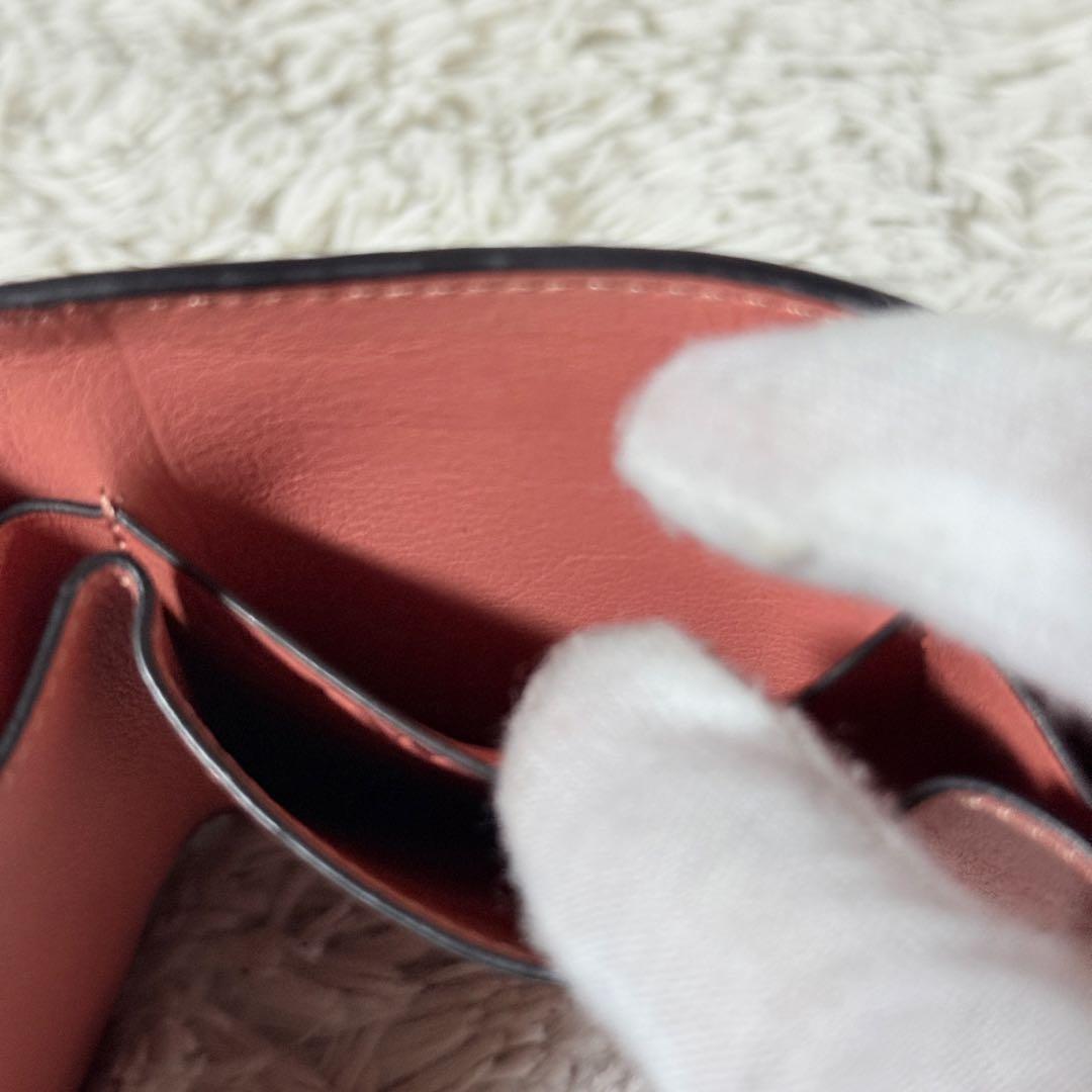 極美品✨LOEWE ロエベ アナグラム トライフォールド レザー　三つ折り財布