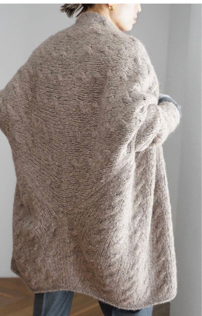 【LAUREN MANOOGIAN】HANDKNIT CABLE カーディガン