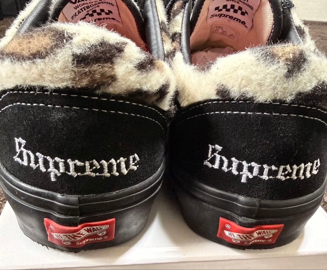 靴 Supreme Vans Leopard Old Skool