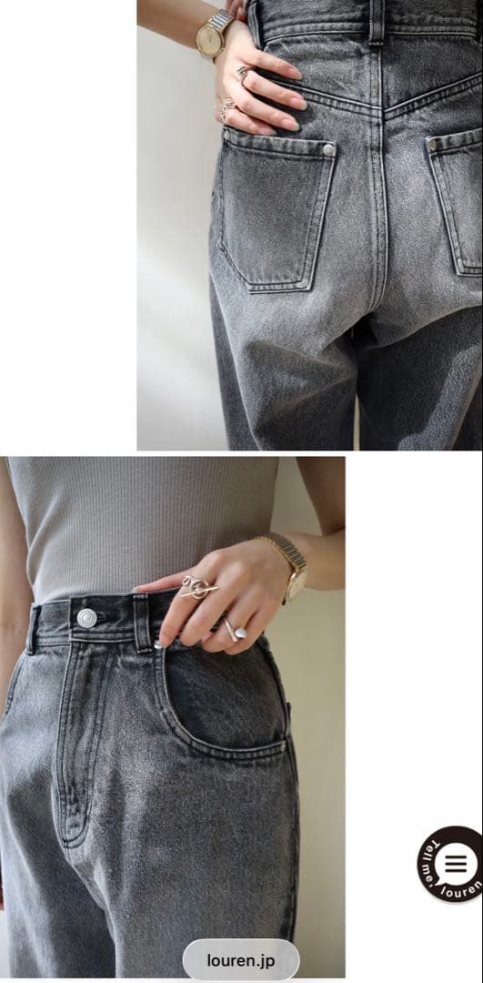 【美品】highwaist vintagelike straight denim