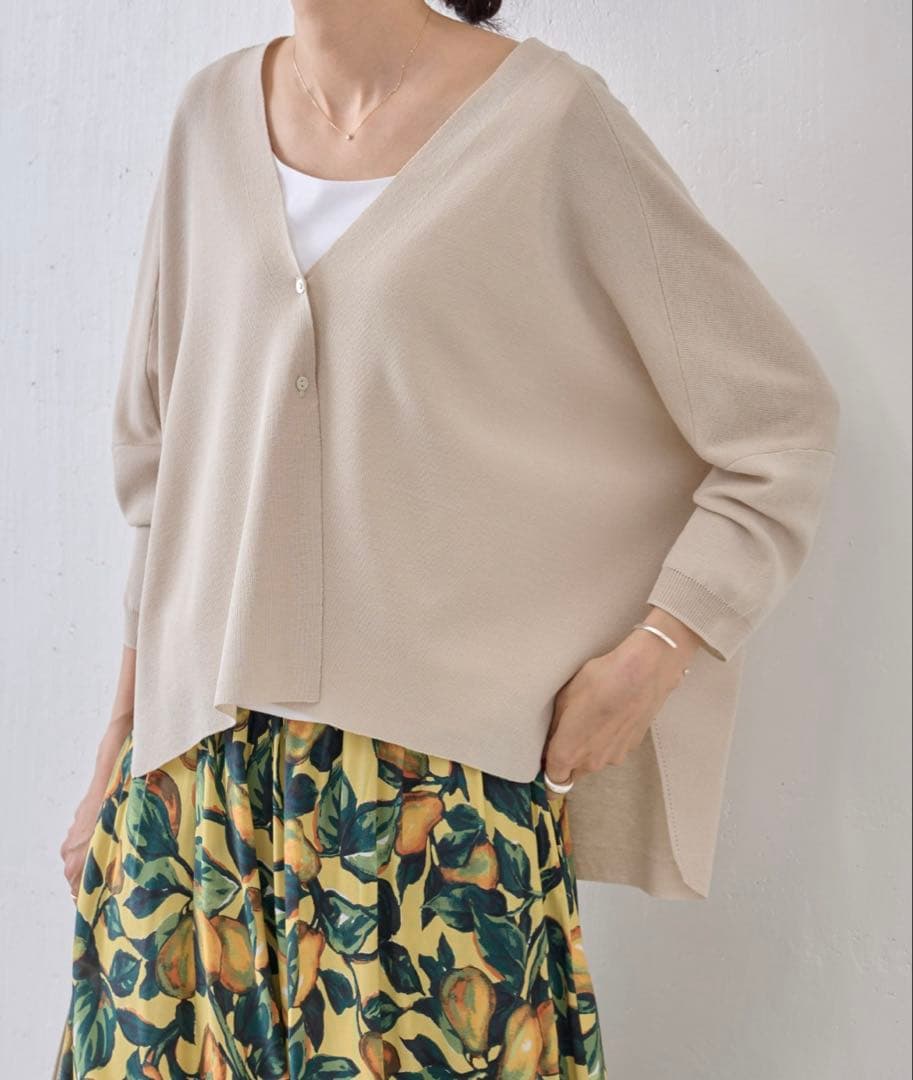 【SAWSNNR】✨BEARDSLEY サラッとカーディガン　ベージュ