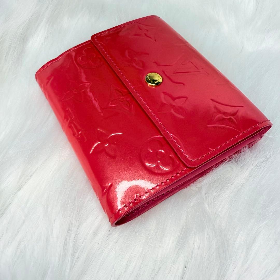 ルイヴィトン 折りたたみ ヴェルニ モノグラム Wホック M91248