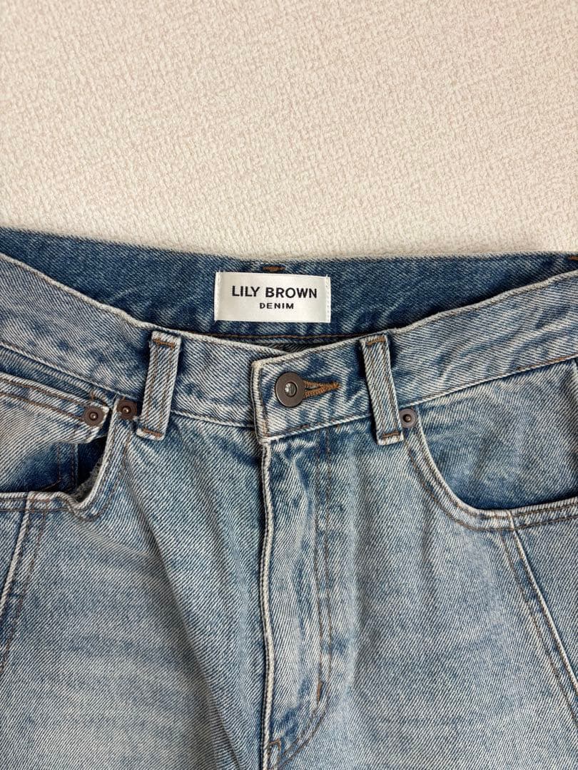 Lily Brown サイドラインワイドデニム LWFP251051