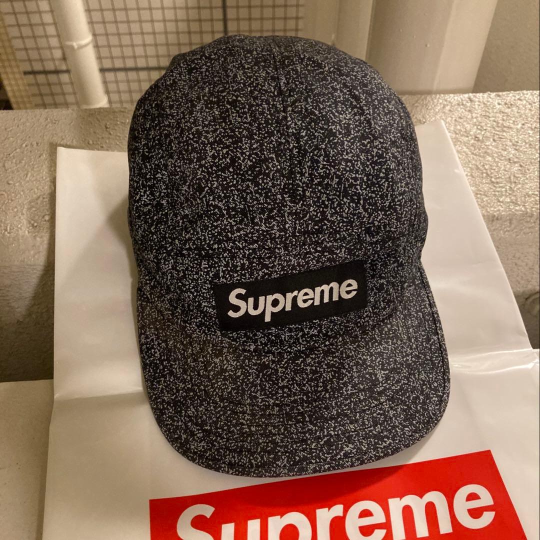 Supreme スプレー模様キャンプキャップブラック