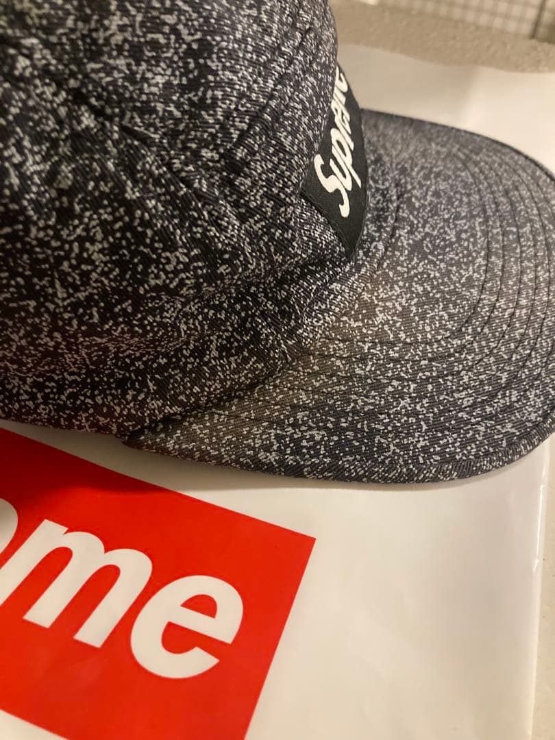 Supreme スプレー模様キャンプキャップブラック