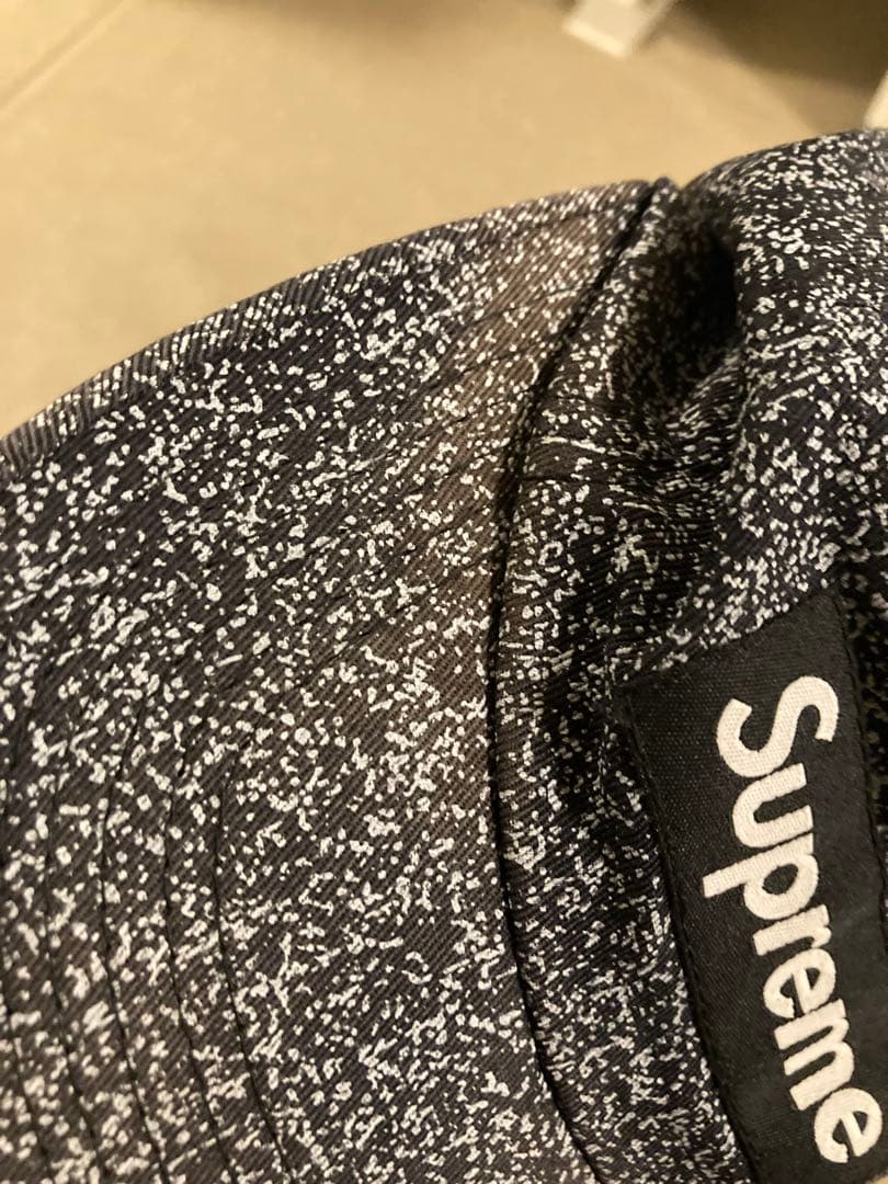 Supreme スプレー模様キャンプキャップブラック