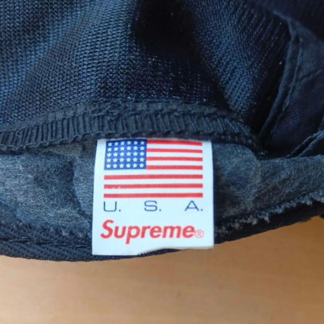 Supreme スプレー模様キャンプキャップブラック