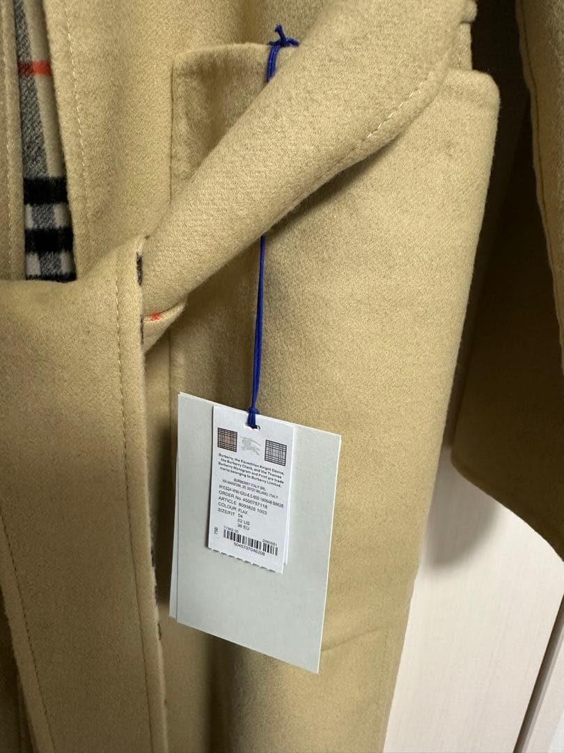 破格◇タグ付き未使用・美品◇BURBERRY リバーシブル ウール ラップコート