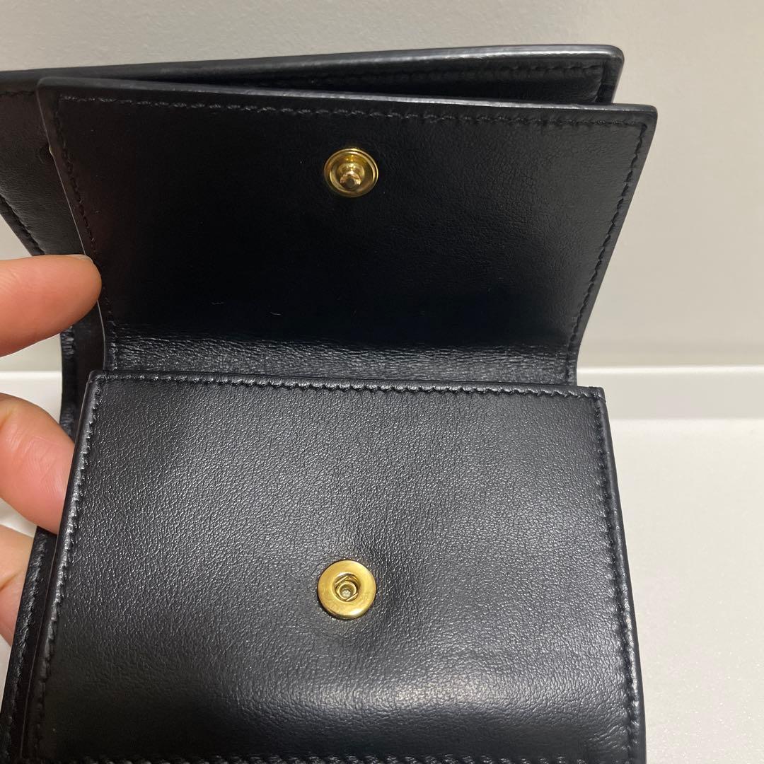 CELINE セリーヌ スモールトリフォールド ミニ財布 ブラック　黒