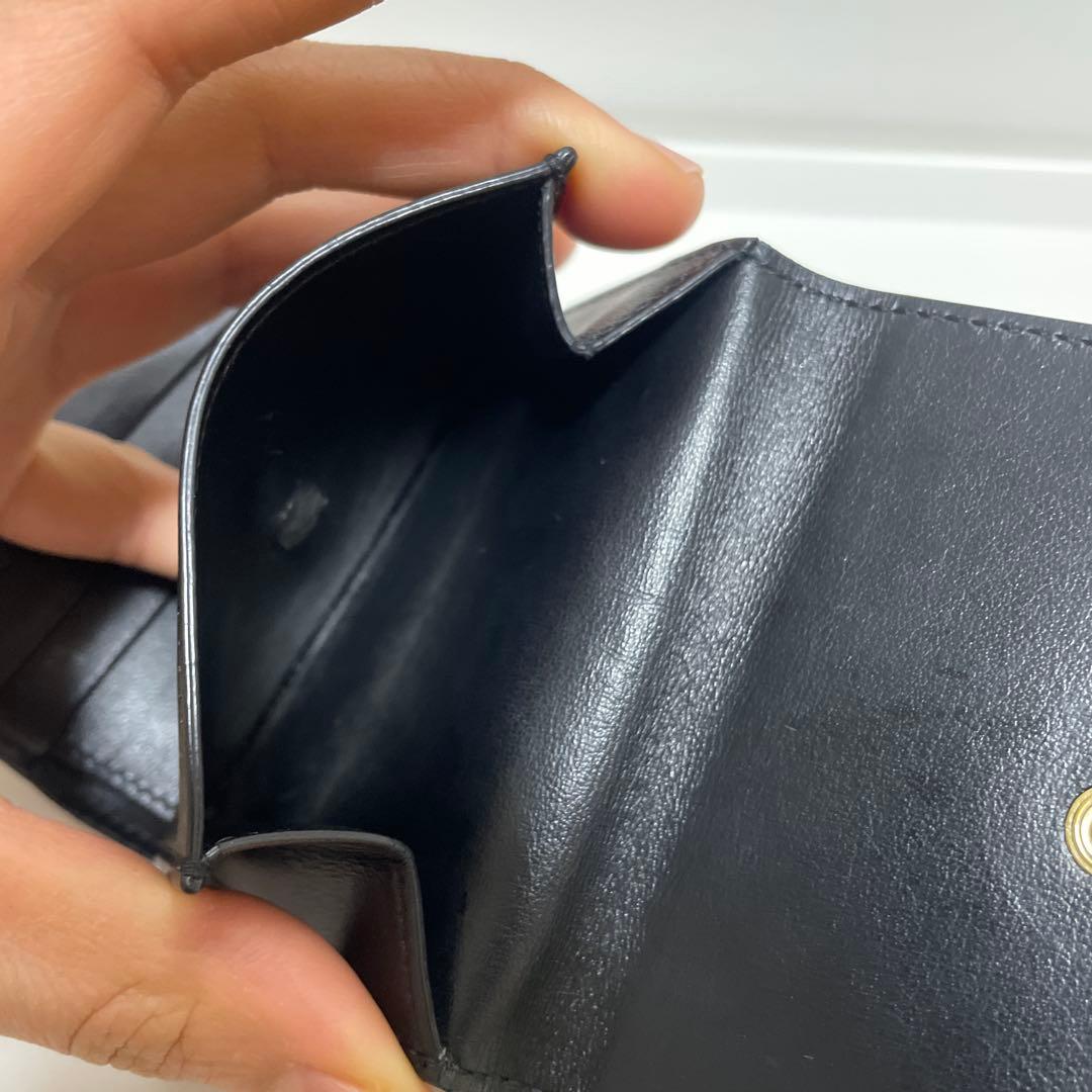 CELINE セリーヌ スモールトリフォールド ミニ財布 ブラック　黒