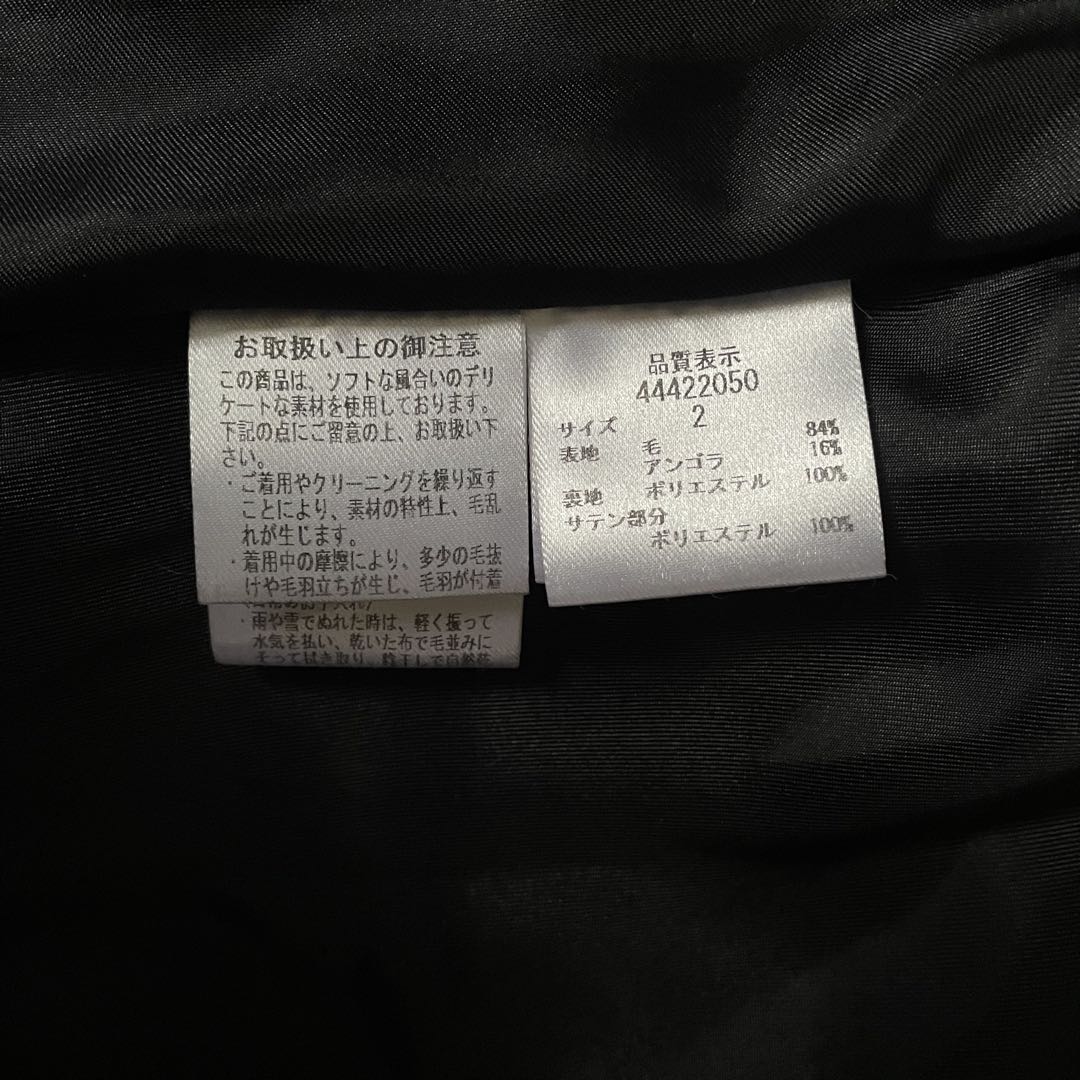 JUSGLITTY ファーコート くびれ　ブラックウール アンゴ　卒挙式