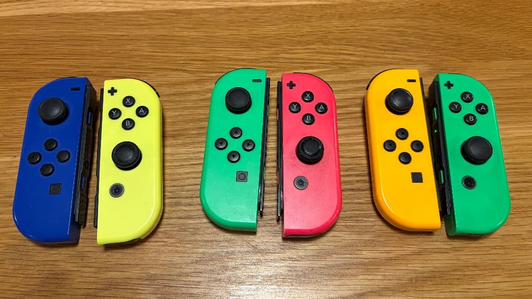 【ジャンク】Nintendo Switch 本体＋ネオンカラー ジョイコン6個