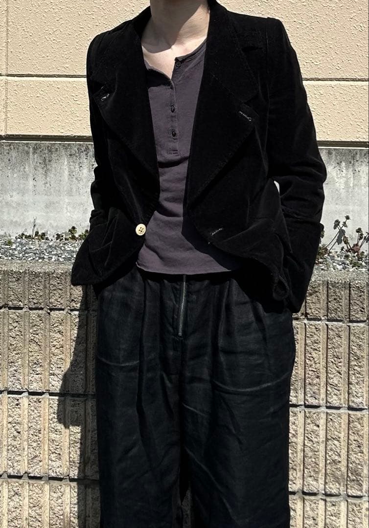 ANN DEMEULEMEESTER テーラードジャケット 38 ベロア