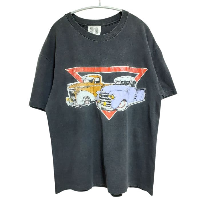 USA製 シングルステッチ 鬼フェード クラシックカー Tシャツ アメ車