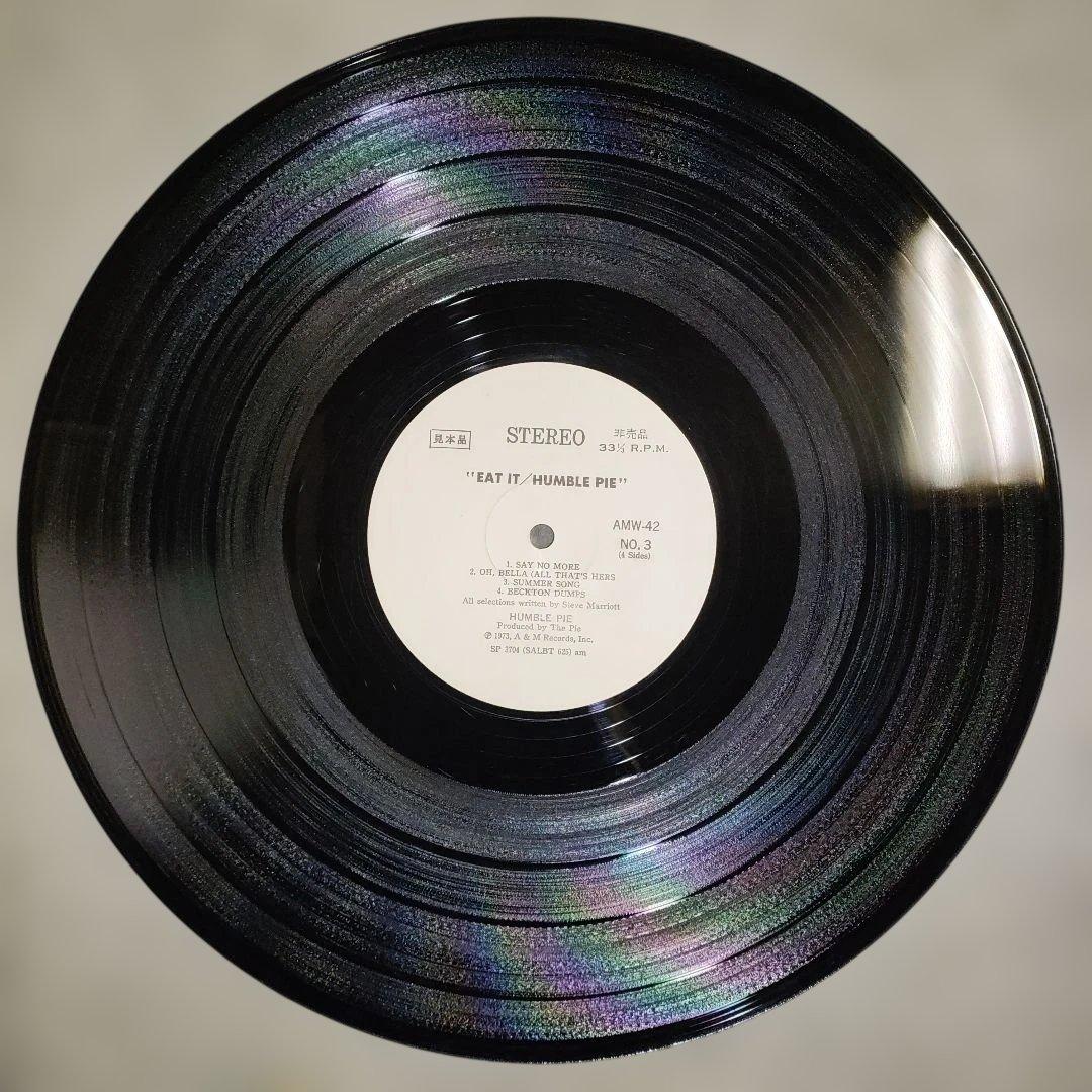 【希少！白ラベル見本盤２ＬＰレコード】ハンブル・パイ／イート・イット