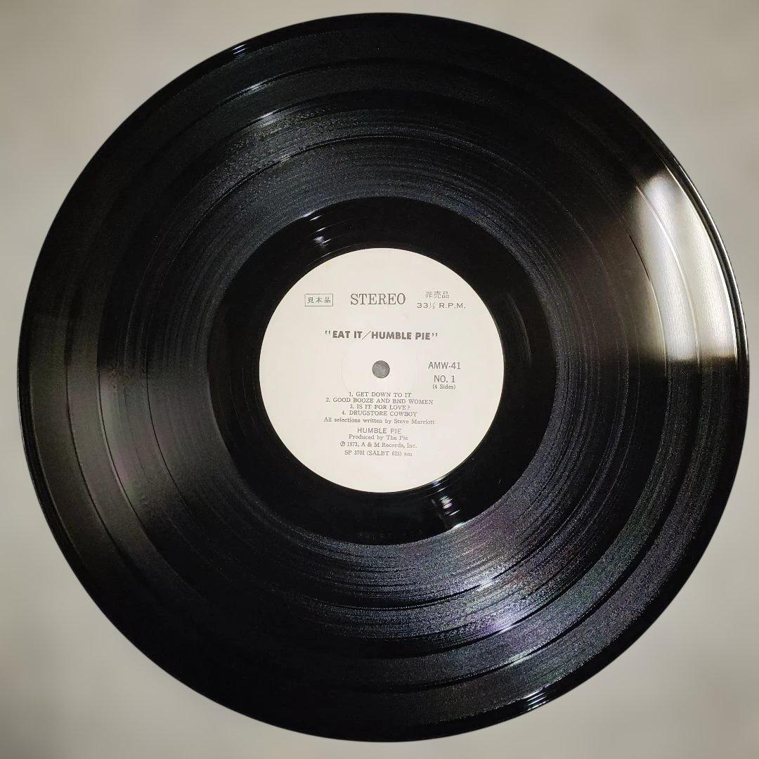 【希少！白ラベル見本盤２ＬＰレコード】ハンブル・パイ／イート・イット