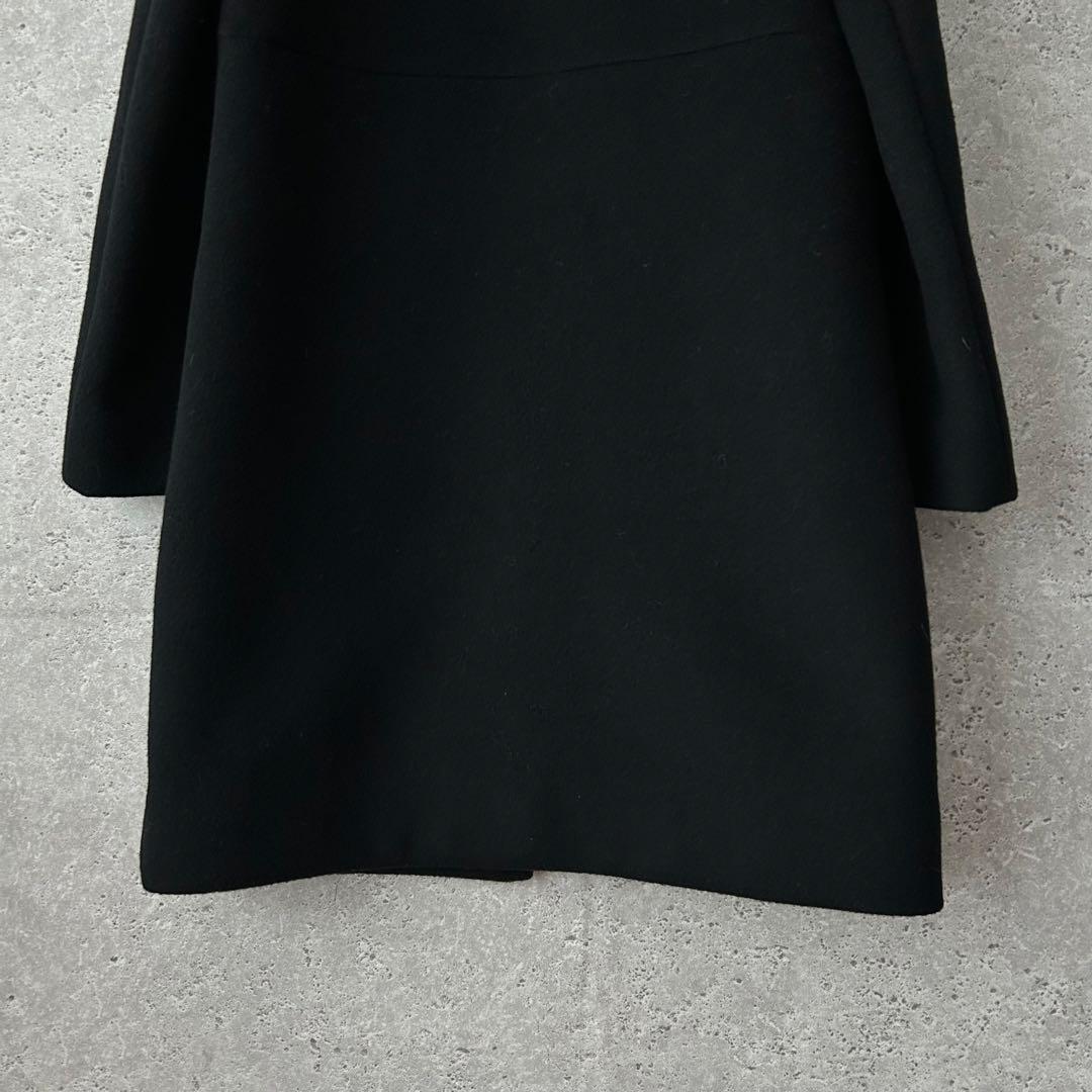 美品✨YOKO CHAN モヘヤ切替 ノーカラーコート　36 ヨーコチャン