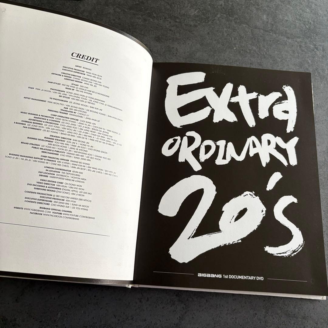 BIGBANG EXTRA ORDINARY 20's 写真集+2DVD