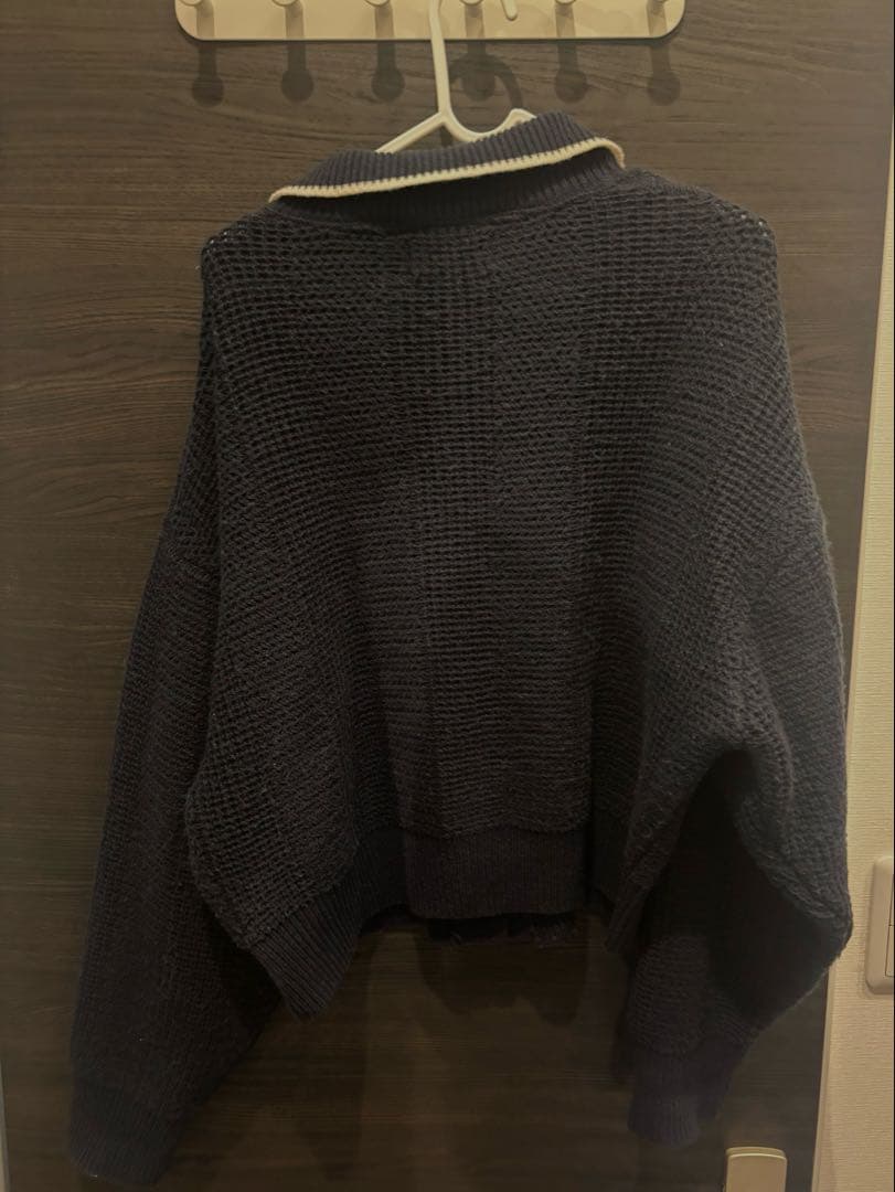 フレッドペリー ネイビー ニットカーディガン