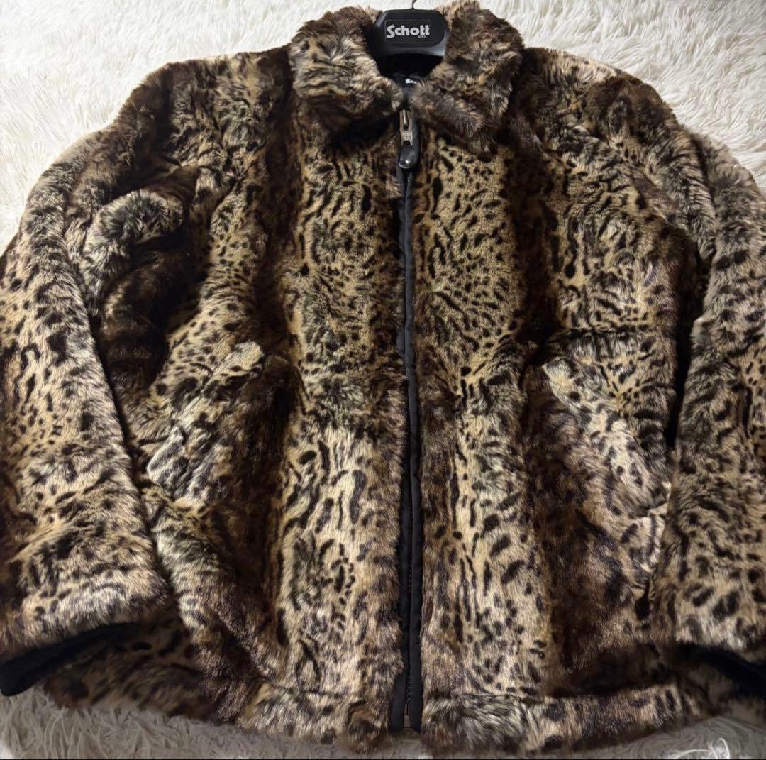 美品■Schott 23AW LEOPARD FAR SPORTS JA