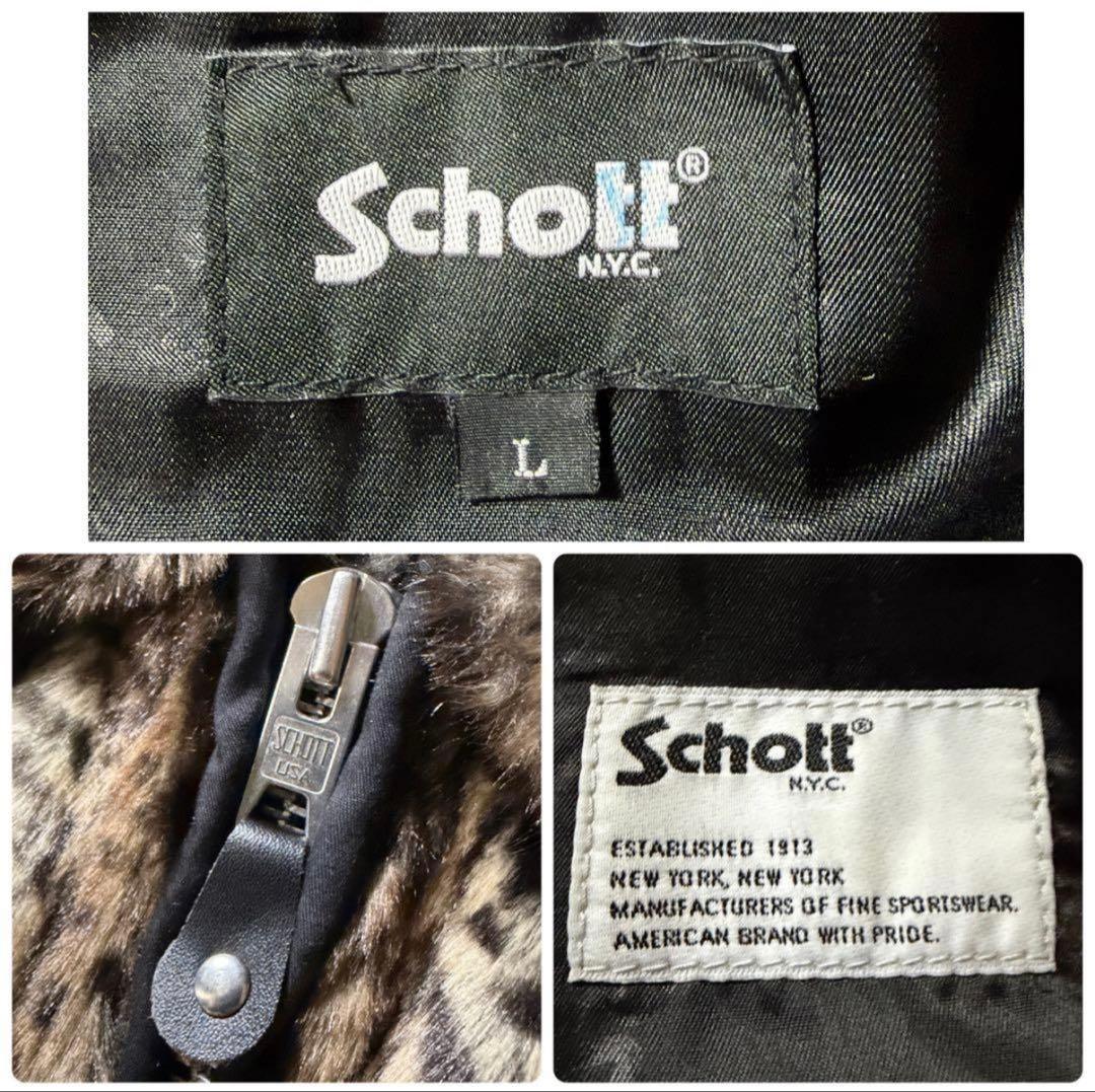 美品■Schott 23AW LEOPARD FAR SPORTS JA