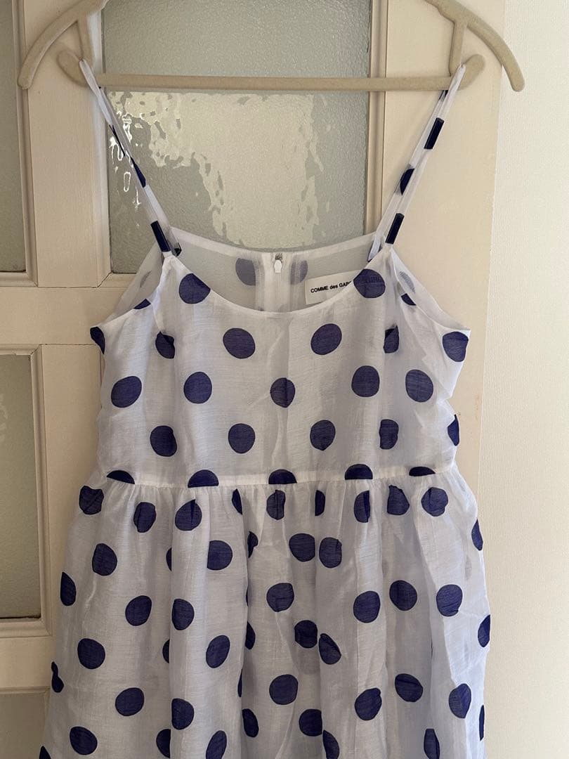 COMME des GARÇONS ドット ギャザー ロングワンピース S