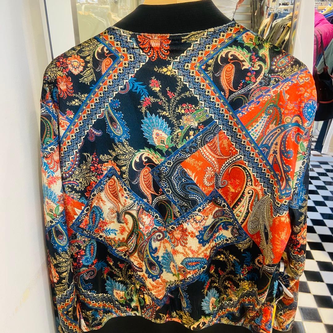 未使用✨ZARA✨ザラ✨ボンバージャケット✨ペイズリー柄✨メンズ✨MA-1✨完売