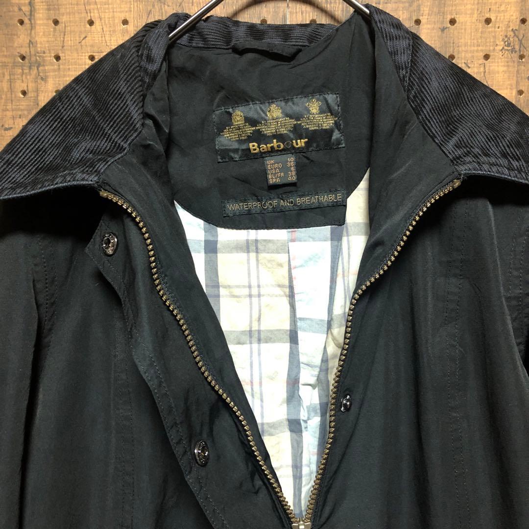 バブアー　コート　ジャケット　ロング丈　黒　ブラック　M RB116