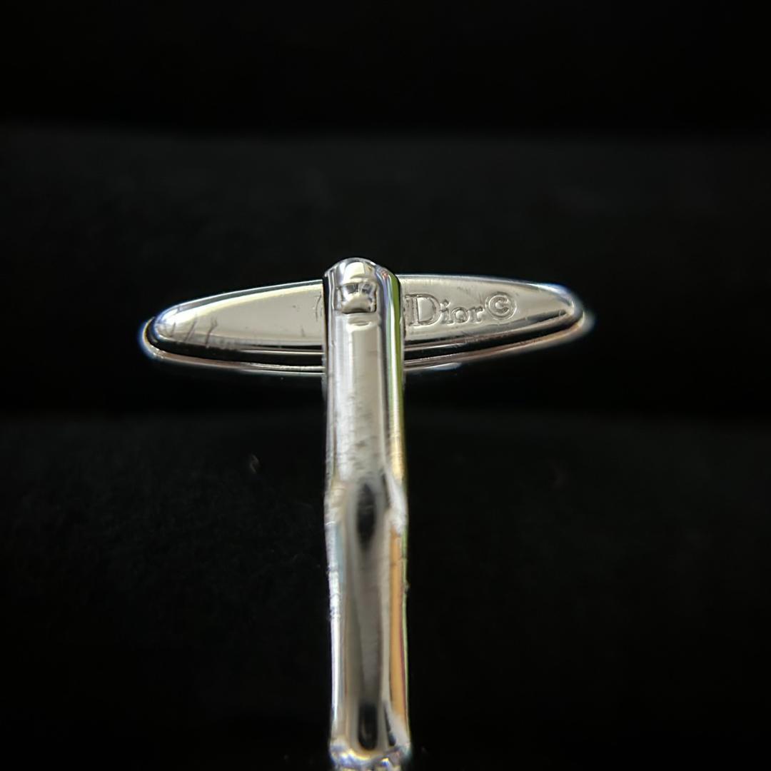 【良品】Dior カフス　ラインストーン　0510