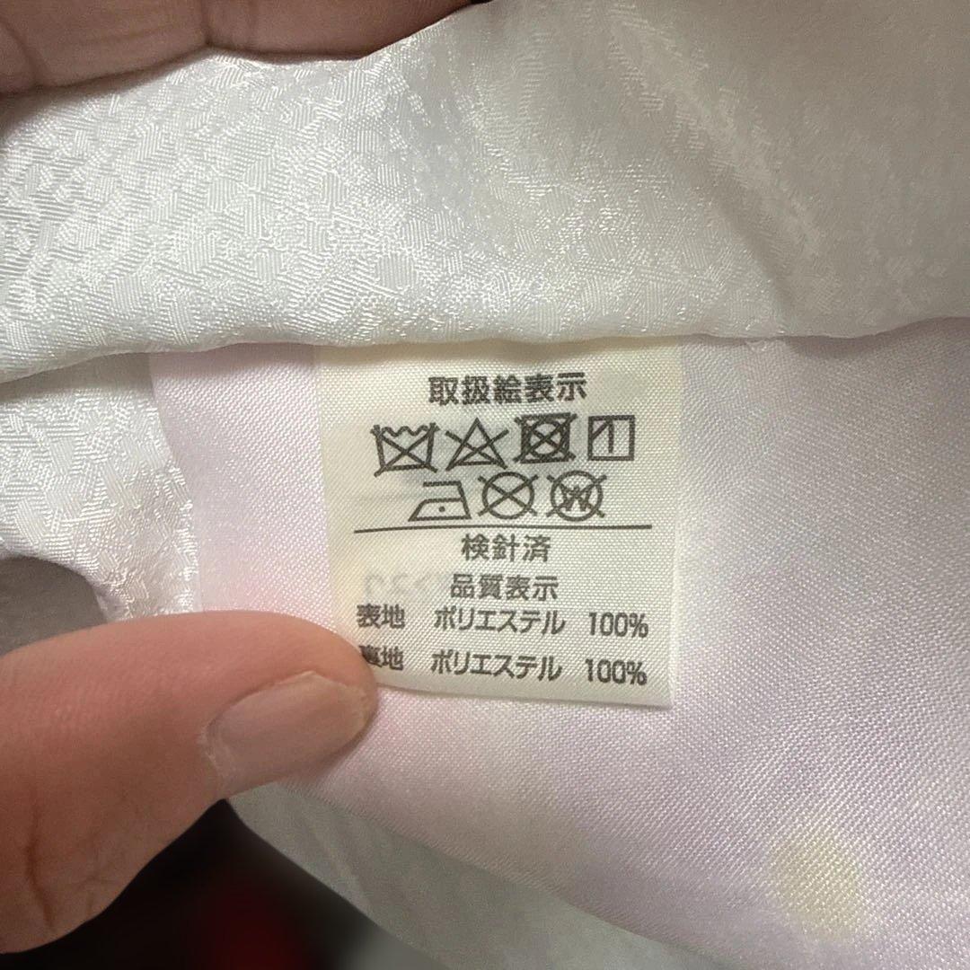 お宮参り 女の子用産着 赤と白 花柄着物