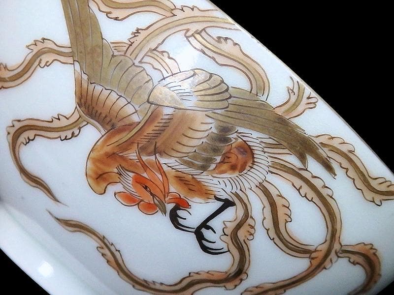 古伊万里　金襴手　龍に鳳凰の図　蓋茶碗　135AS-DBt