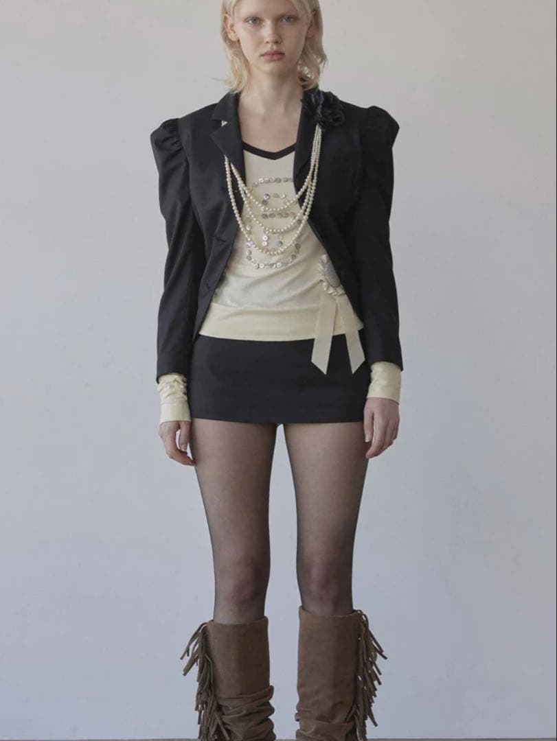 トップス SCULPTOR Good Girl Collar Tee Butter