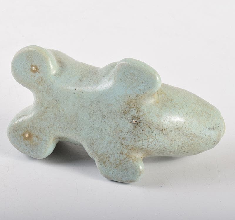 中国　龍泉窯　青磁　神獣　水滴　水注　時代箱　V　R5088