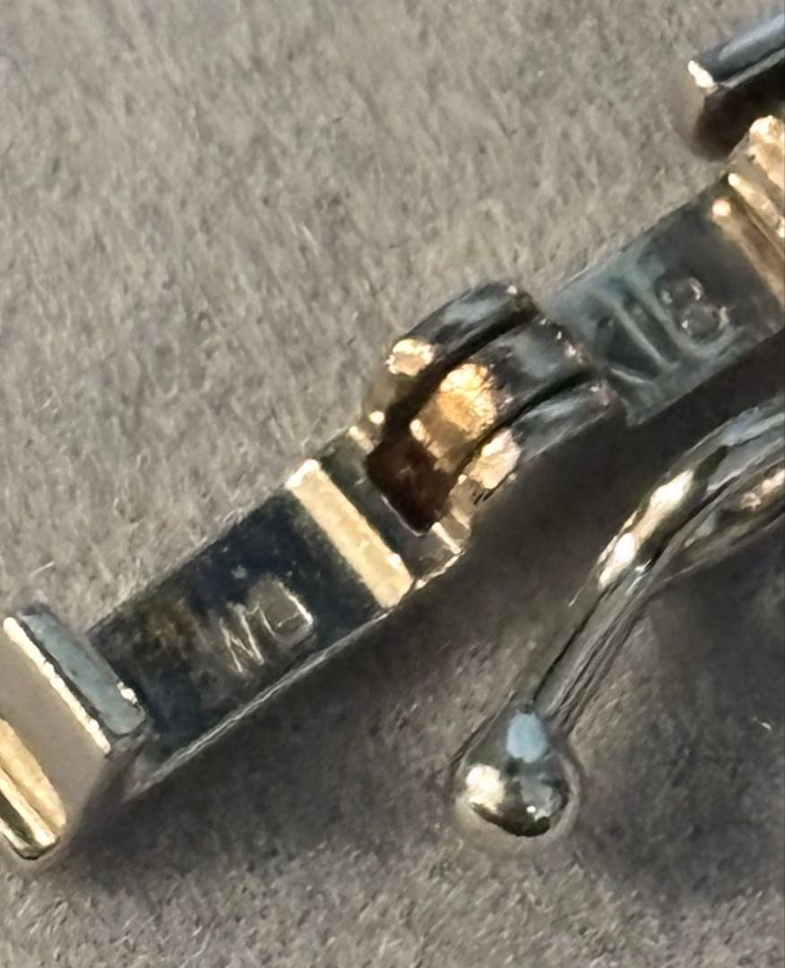 K18WG 12面トリプル　喜平ネックレス　10.2g 造幣局マーク　画像追加