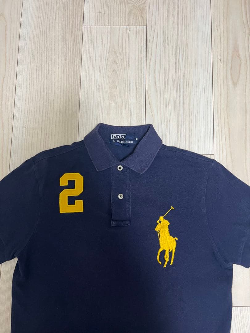 【希少】Polo Ralph Lauren ポロシャツ ビッグポニーネイビー