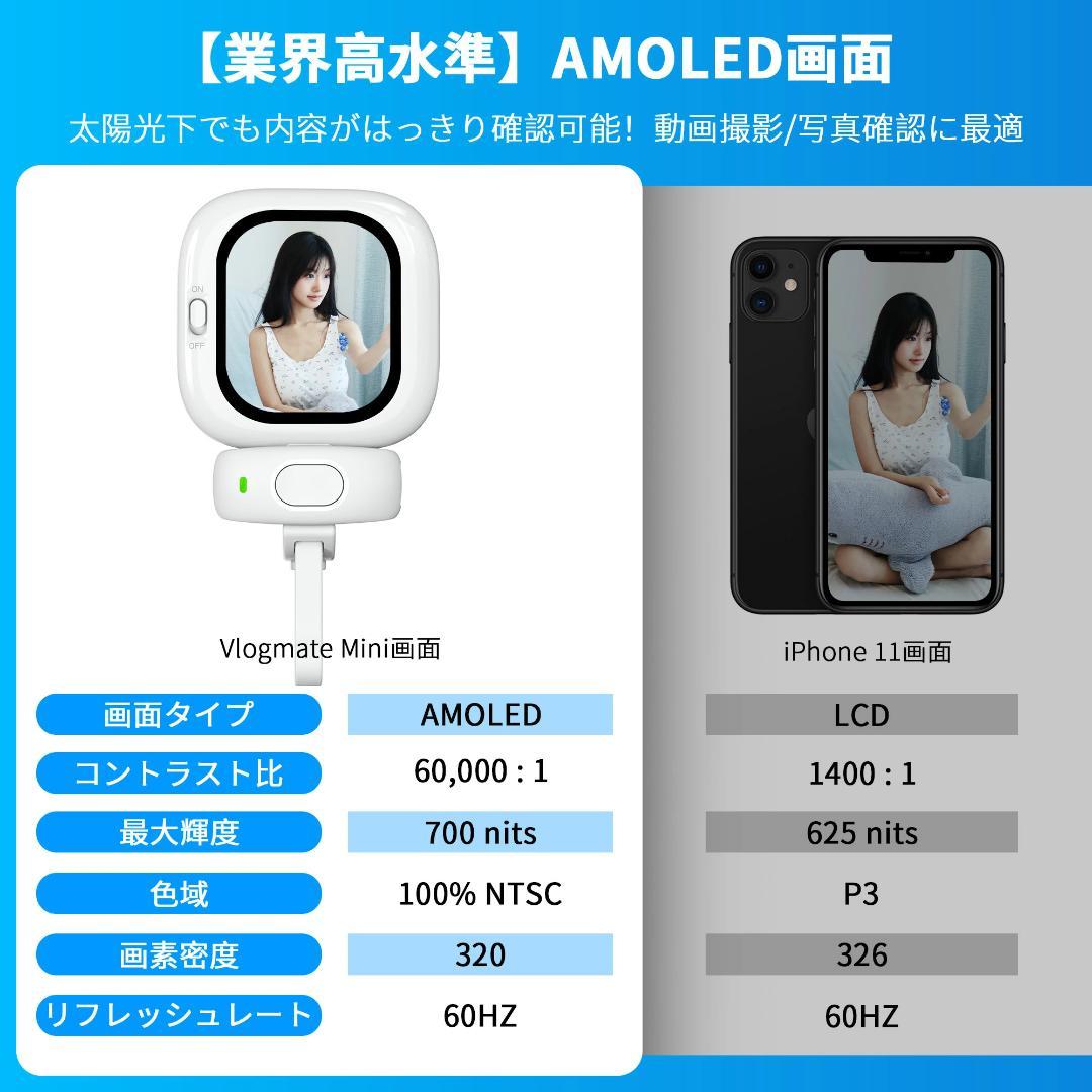 Founist Vlogmate mini Phone用外カメラ 自撮りモニター
