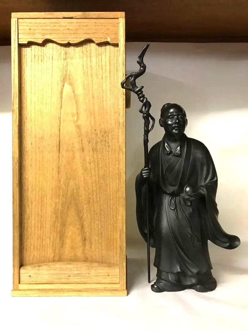 銅製:東方朔置物