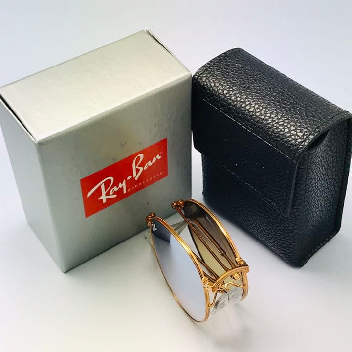 新品☆送料無料☆レイバン☆Ray-Ban☆折りたたみ式☆ラウンドメタル