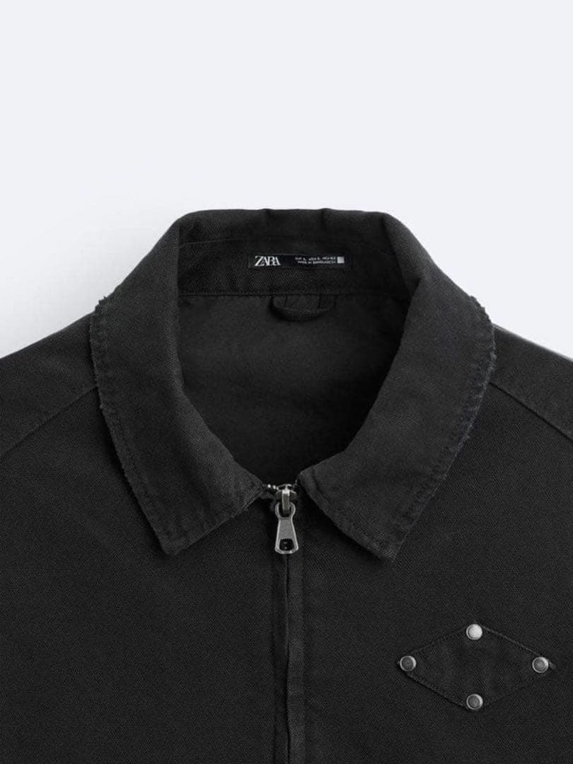 ジャケット・アウター Zara 2024ss Washed Jacket With Studs