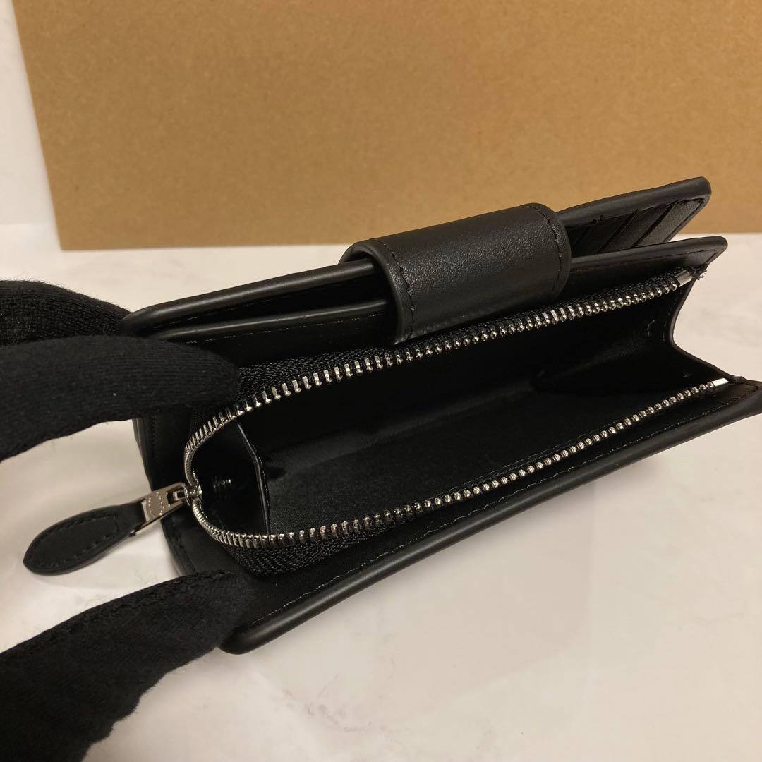 新品　COACH 長財布　　レディース メンズ ブラック シグネチャー シルバー