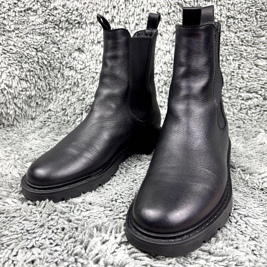 ✨美品Carmens サイドゴアブーツ　黒　23.5㎝　本革 チェルシー