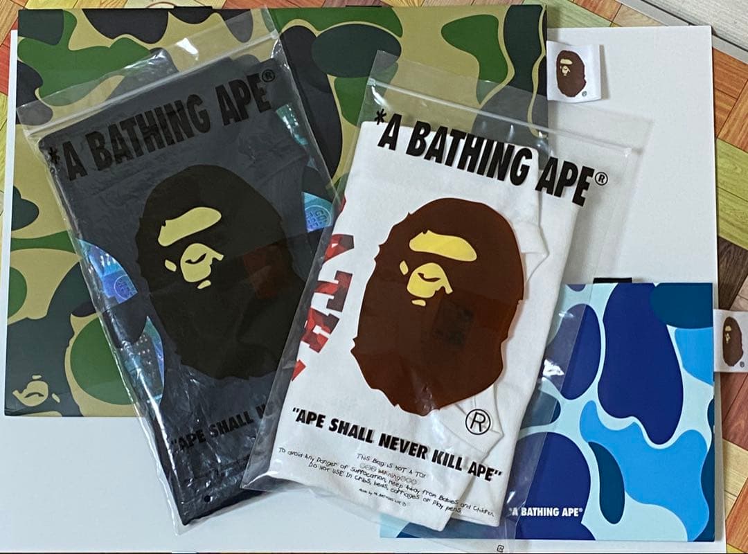 し*か様 A BATHING APE Tシャツ ブラックXL／ホワイトM ２着＋